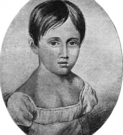 Наталья Николаевна Гончарова (въ дътствъ). По портрету, хранящемуся у Д.Д. Гончарова, авт. "Нивы". Наталья Николаевна Гончарова (въ дътствъ). По портрету, хранящемуся у Д.Д. Гончарова, авт. "Нивы".